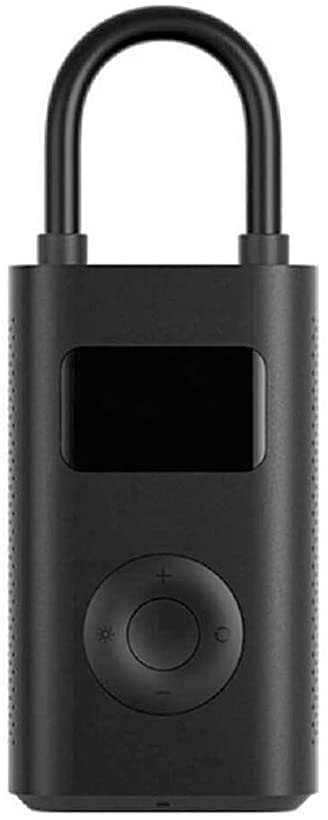 Mi Portabler, elektronischer Luftdruck-Kompressor mit Ventiladapter für Auto, Fahrrad, Motorrad, E-Scooter etc. mit Druckbereich von 0,2 bis 10,3 Bar (2000mAh(14,8Wh)), Schwarz