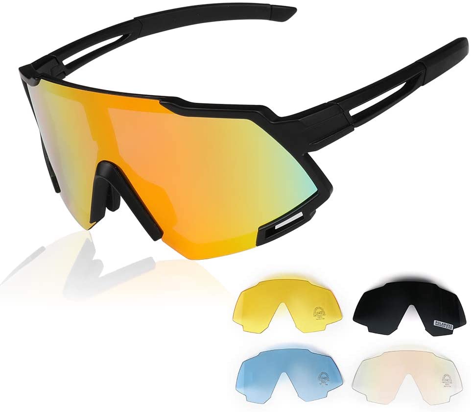 Gardom Fahrradbrille für Herren und Damen - Sport Polarisierte Sonnenbrille mit UV-Schutz & Anti-blaues Licht Bike Brille zum Laufen | Angeln | Klettern | Skifahren | Urlaub