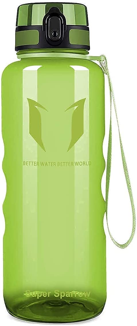 Super Sparrow Trinkflasche - 1.5L - Wasserflasche Auslaufsicher -Sportflasche BPA-Frei | Schule, Sport, Wasser, Fahrrad