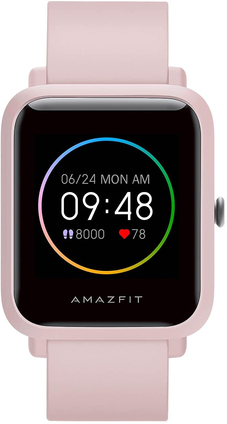 Amazfit Bip S Lite Smartwatch für Herren Damen 1.28 Zoll Always-on Farbdisplay Fitness Tracker mit 30 Tage Akku, 150 Zifferblätter, 5 ATM wasserdicht, Herzfrequenz, Schlafmonitor, Musiksteuerung