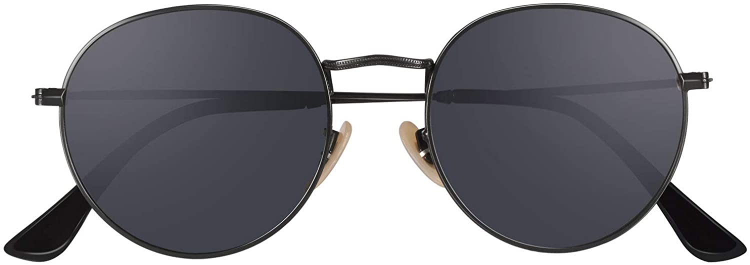 CGID Kleine Retro Vintage Sonnenbrille, inspiriert von John Lennon, polarisiert mit rundem Metallrahmen, für Frauen und Männer, CE, E01,