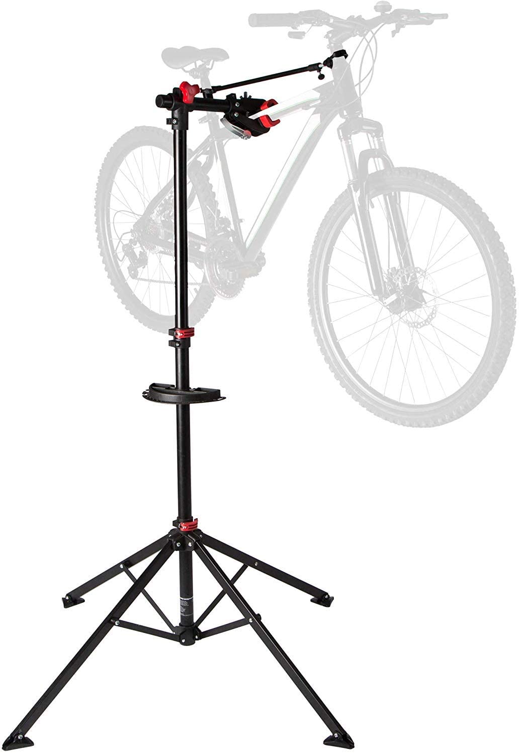 Ultrasport Fahrradmontageständer, robuster Fahrradständer, für Mountainbike und alle Fahrradarten bis 30 kg, inkl. Werkzeugschale+Magnetfach, 360° drehbar, lackschonender Schnellspann-Haltekralle