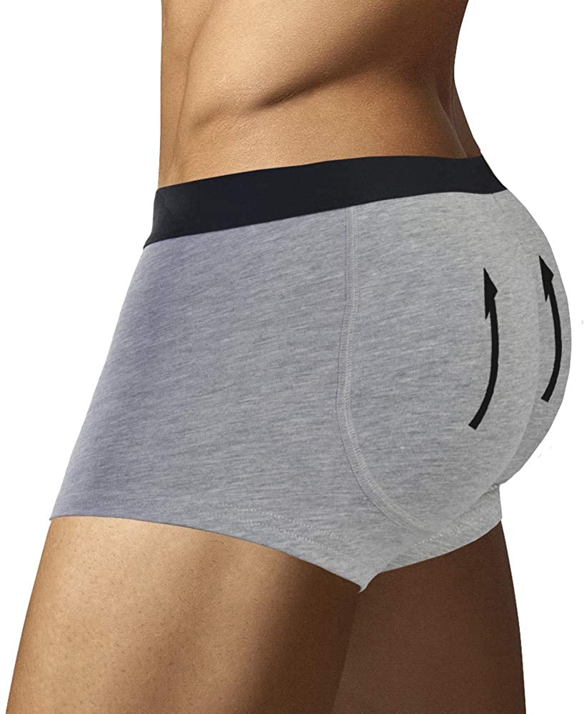 ARIUS Boxer-Unterhose mit Füllung in der hinteren - erweitert das Volumen und die Größe vom Gesäß - Men’s Padded Buttocks - Men's Shapewear - Push UP Herren