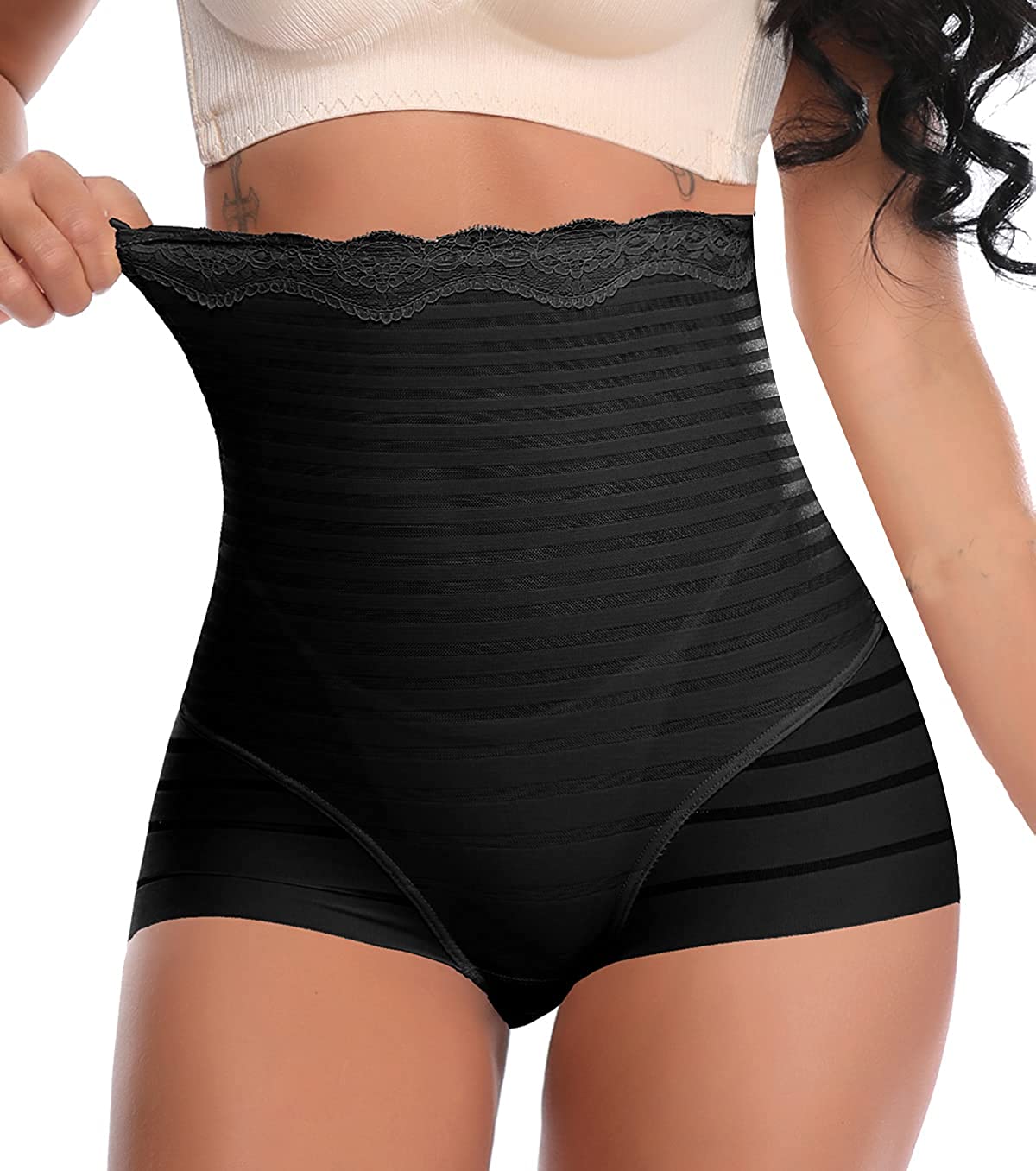 SLIMBELLE Damen Miederslip Bauch Weg stark Unterhose Hoch Taille Miederpants Shapewear Nahtlose Shaping Figurformend Unterwäsche Miederhose Taillenslip