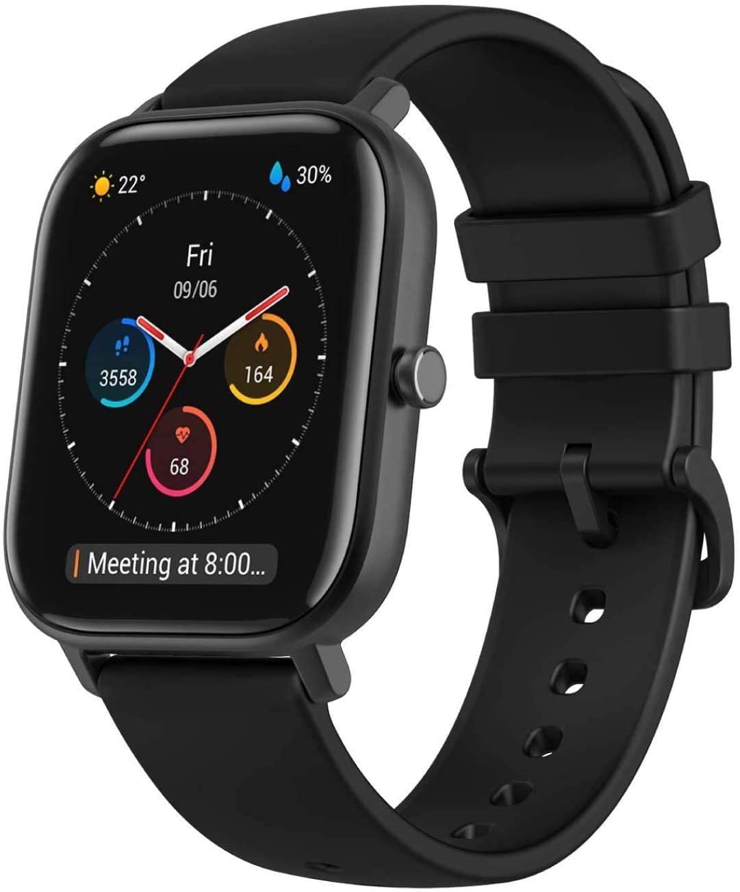 Amazfit Smartwatch GTS Farbdisplay Fitness Sportuhr 5 ATM wasserdicht mit GPS, Schrittzähler, Schlafmonitor, 12 Sportmodi für Damen Herren Sport