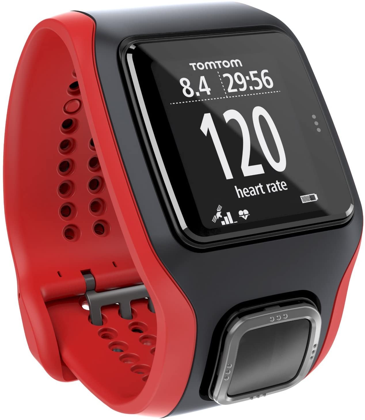 TomTom Runner Cardio GPS-Uhr – Rot/Schwarz (Zertifiziert und Generalüberholt)
