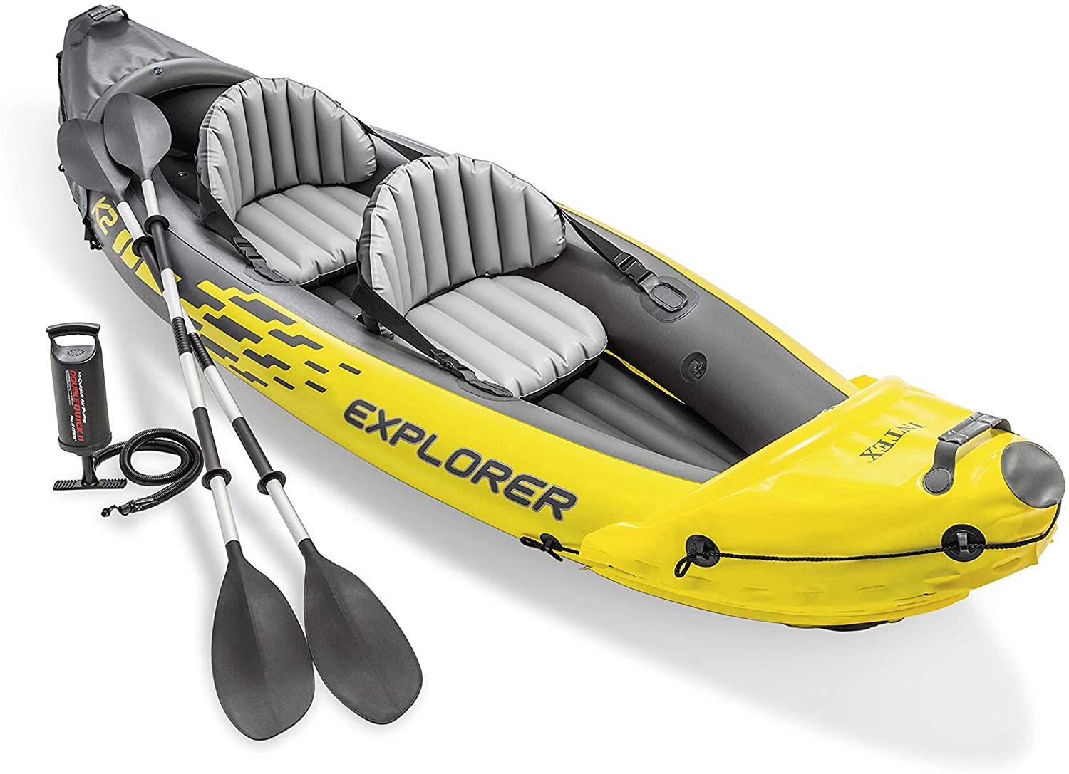 INTEX Canoë Explorer K2 Kayak pour Deux Personnes avec Rames + Pompe