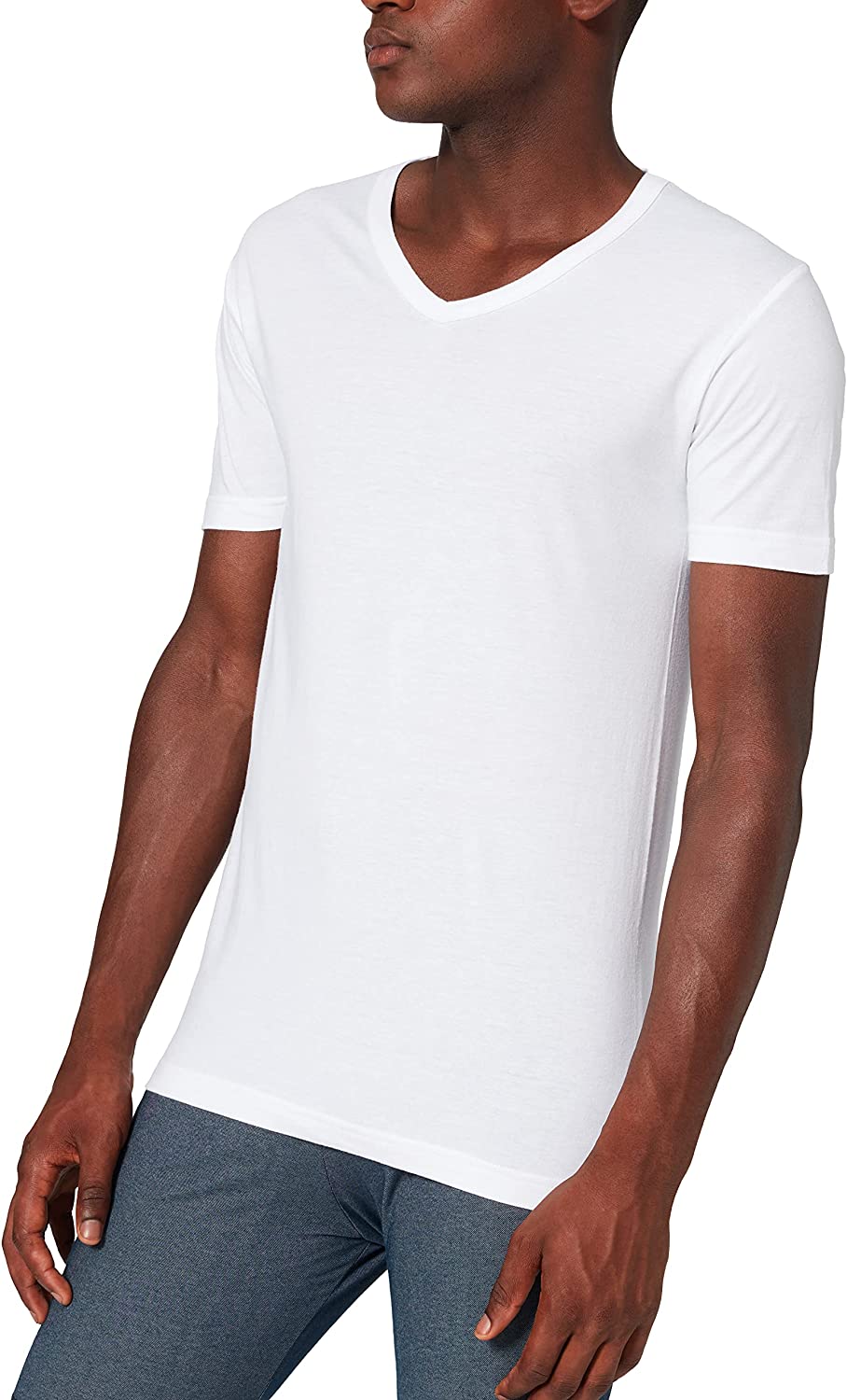 ABANDERADO T-Shirt aus Baumwolle, kurzärmelig, V-Ausschnitt, für Herren