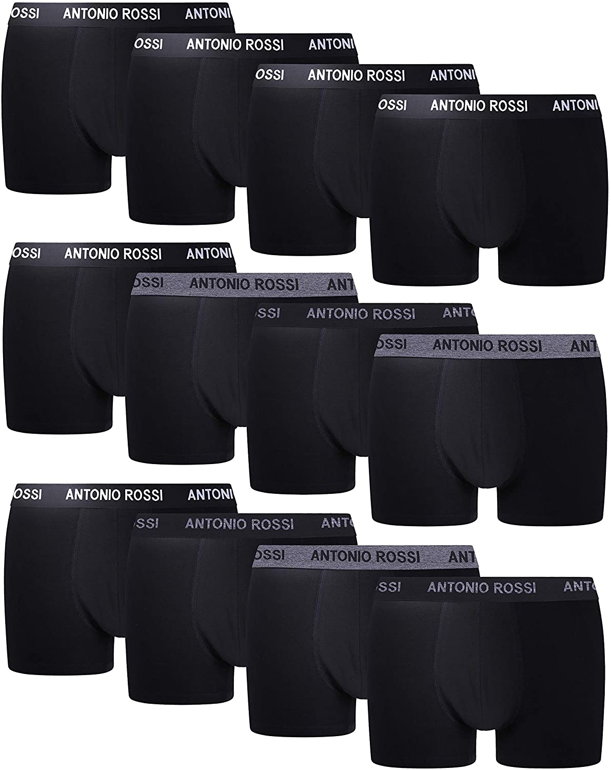 ANTONIO ROSSI Herren Fitted Boxer Hipster (12er Pack)