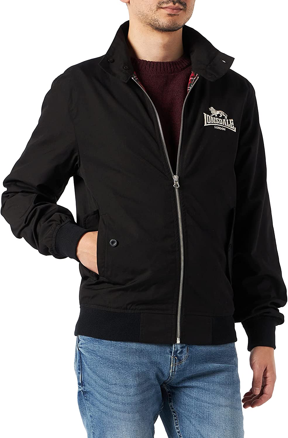 Lonsdale Herren Jacke Jacke Slim Fit Harrington