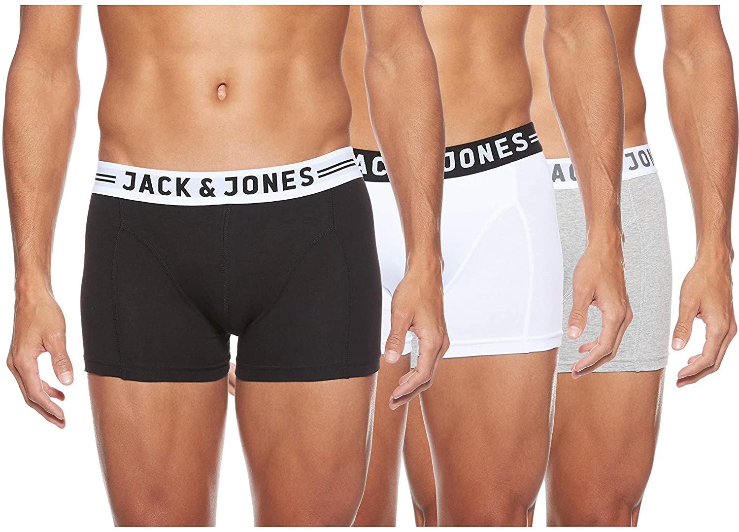 JACK & JONES Male Boxershorts 3ER-Pack Einfarbige