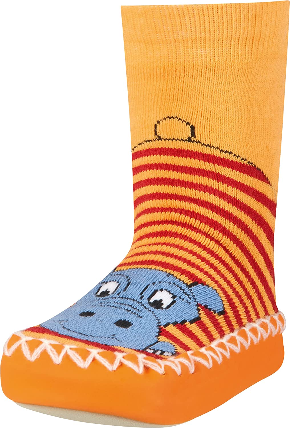 Playshoes Unisex Kinder Hüttenschuh Nilpferd Socken