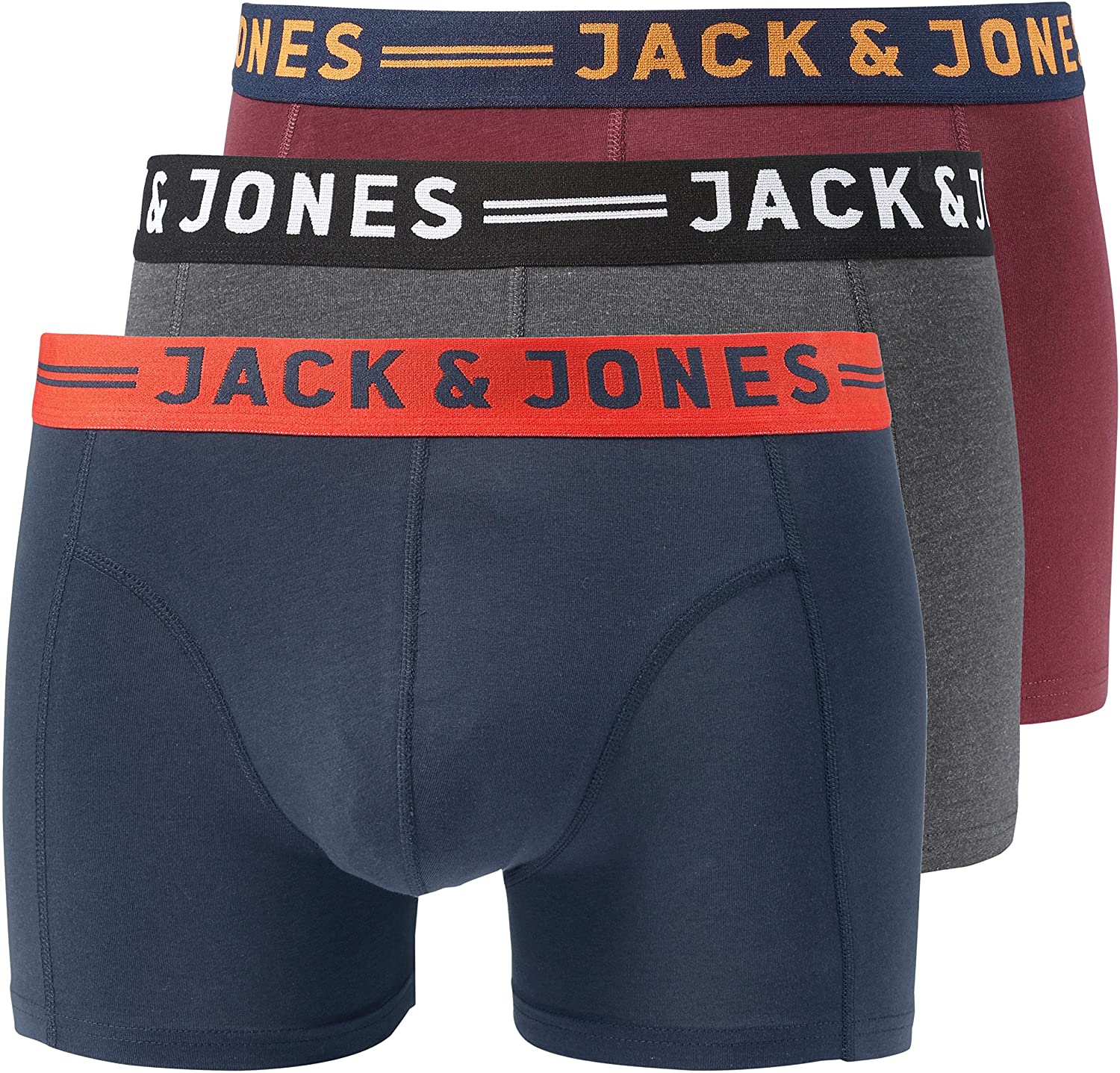 JACK & JONES Male Boxershorts 3ER-Pack Einfarbige