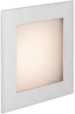SLV LED Einbauleuchte Frame Basic | Wand- und Deckenleuchte für den Einbau | Eckig, Silber, 2700K Warmweiß | Stilvolle Wandleuchte, Einbau-Strahler LED Treppen-Beleuchtung, Stufen-Licht, Treppenlicht