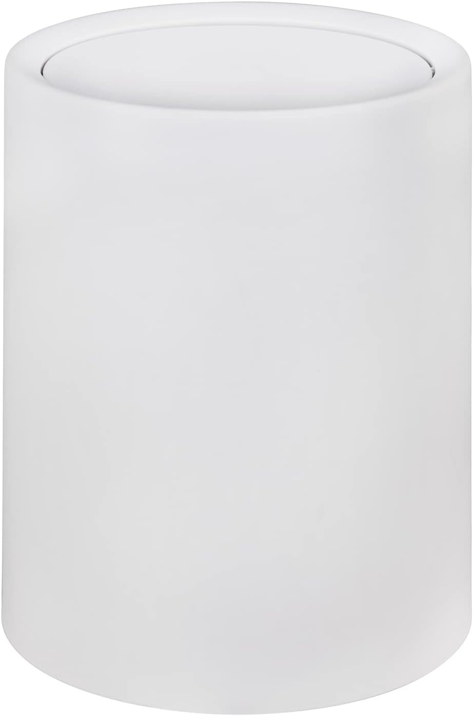 WENKO Schwingdeckeleimer Atri, 6 Liter Kosmetikeimer mit Deckel aus hochwertigem Kunststoff mit Inneneimer, Hülle zum Überstülpen macht Müllbeutel unsichtbar, (B/T x H): 21 x 25,5 cm, Weiß