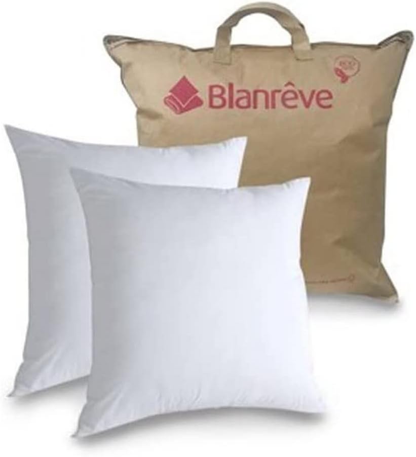 blanrêve - 2 Feste Kissen gegen Milben – Füllung aus verstärktem Synthetik 600 g – umweltfreundlich 60 x 60 cm