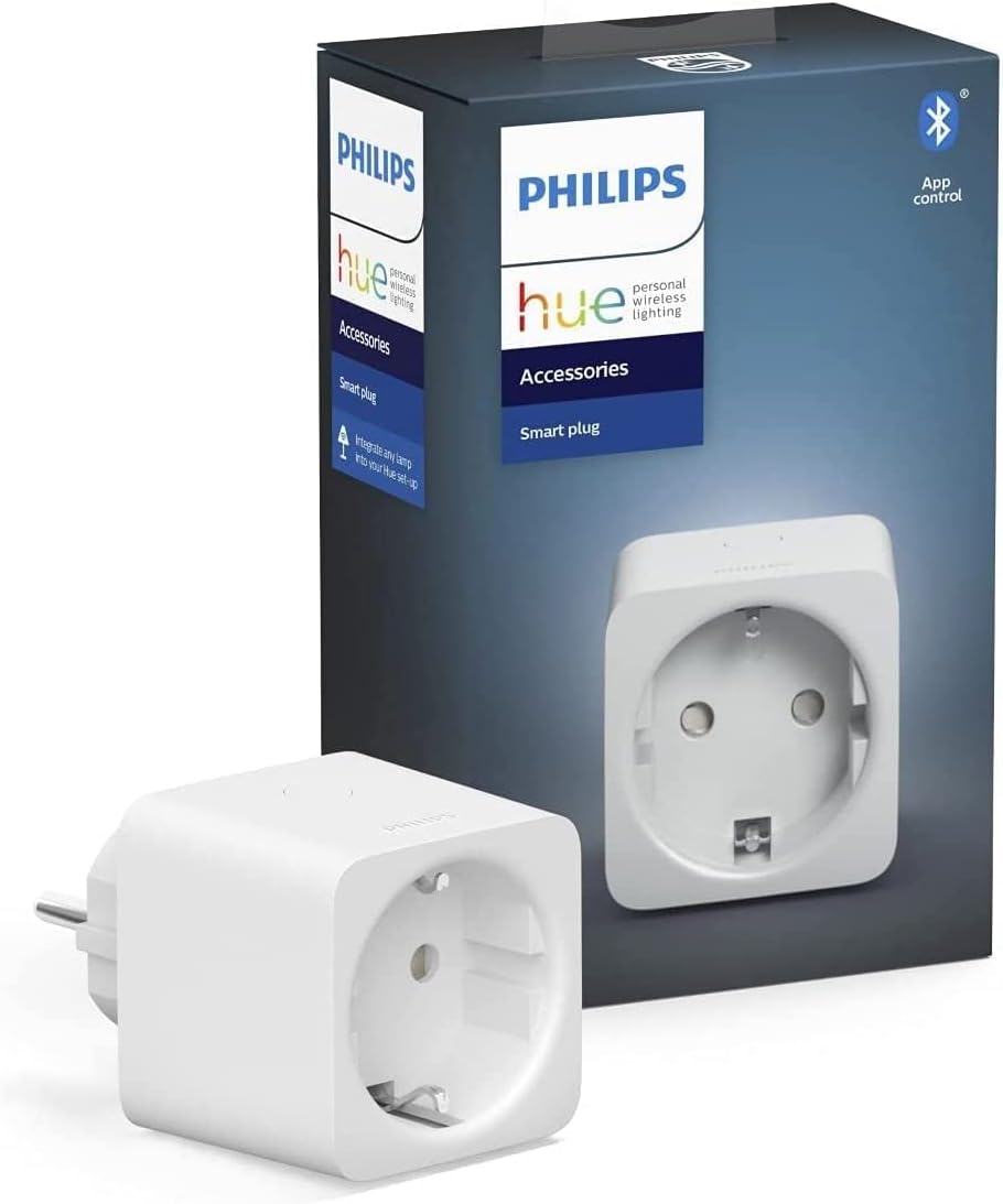 Philips Hue Smart Plug weiß, smarte Steckdose, kompatibel mit Amazon Alexa (Echo, Echo Dot), 8,4 cm x 5,1 cm x 5,1 cm