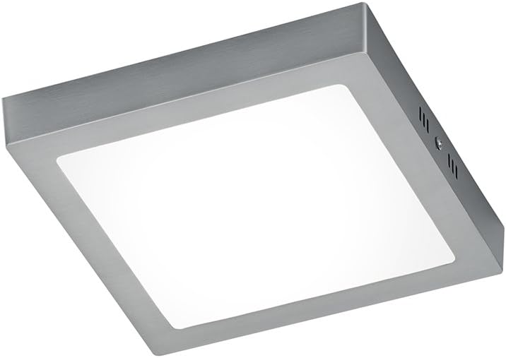 Trio Leuchten LED Deckenleuchte 657111807 Zeus, Aluminium Nickel matt, 17 Watt LED