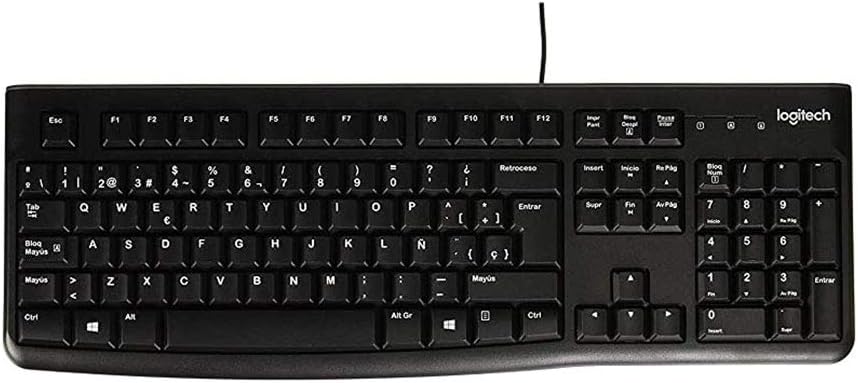 Logitech K120 Kabelgebundene Tastatur für Windows, Spanisches QWERTY-Layout - Schwarz