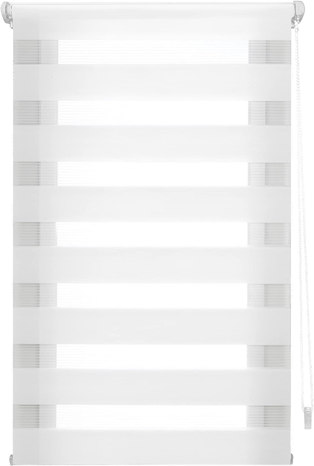 Blindecor Doppelrollo für Nacht und Tag Easyfix, Weiß, 90 x 220 cm