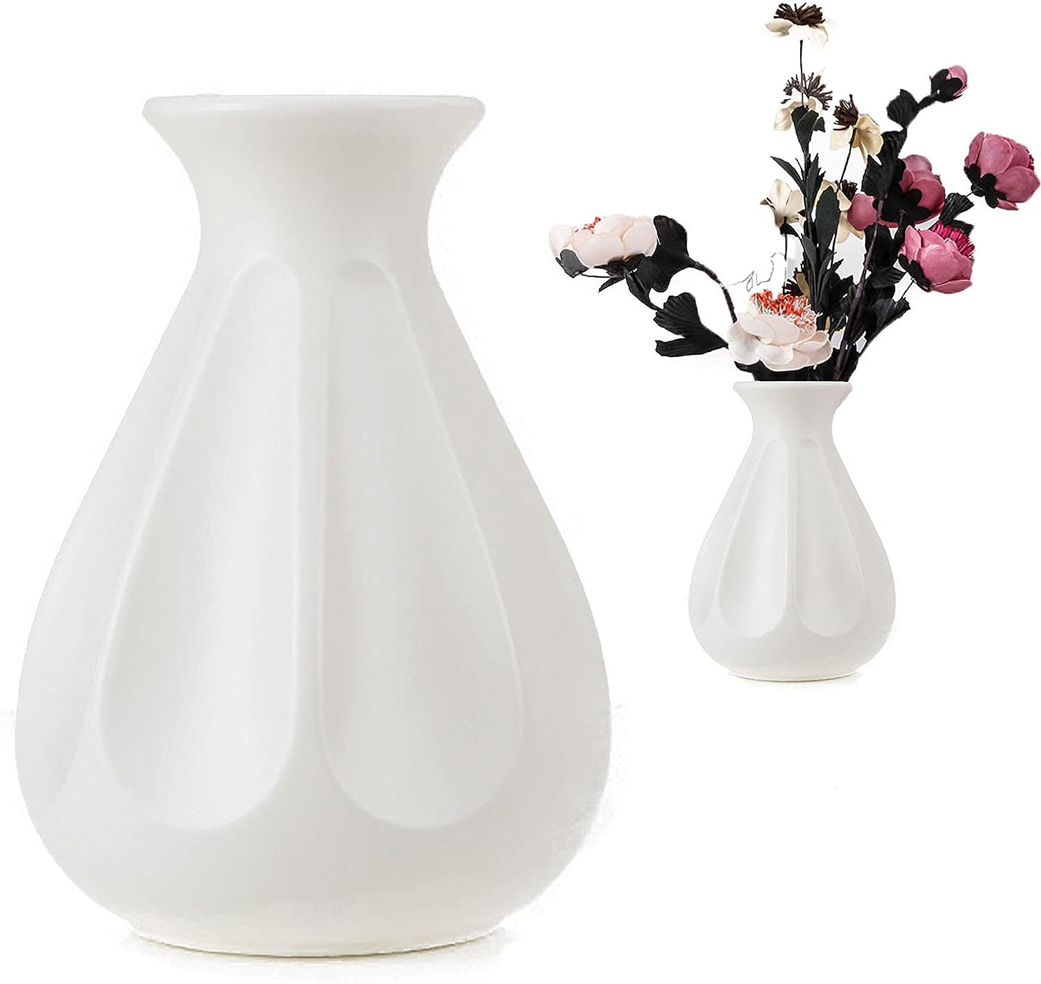 Origami Kunststoff Vase Nordic Imitation Blumenvasen Dekorative Vase Groß Pampasgras Moderne Vase Handgefertigte Bruchsicher Für Innen Schlafzimmer Wohnzimmer Balkon Tischdeko Hochzeit