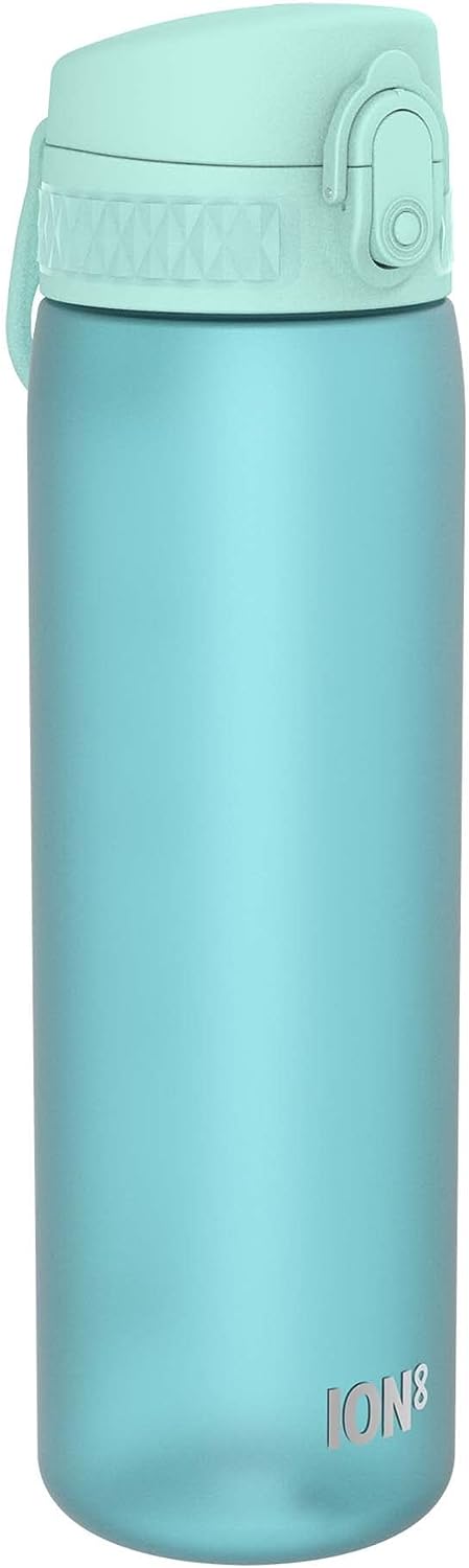 Ion8 Auslaufsichere Schlanke Trinkflasche, BPA-frei, 500ml (18oz), Hellblau