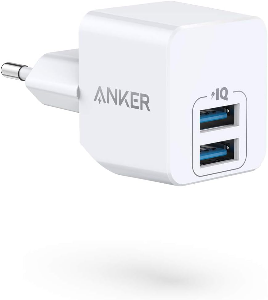 Anker PowerPort Mini Duales Wandladegerät, Extrem kompaktes USB-Ladegerät, 2,5A Leistung für iPhone XS/XS Max/XR/X / 8/7 / 6 / Plus, iPad Pro/Air 2 / Mini 4, Samsung, und viele mehr