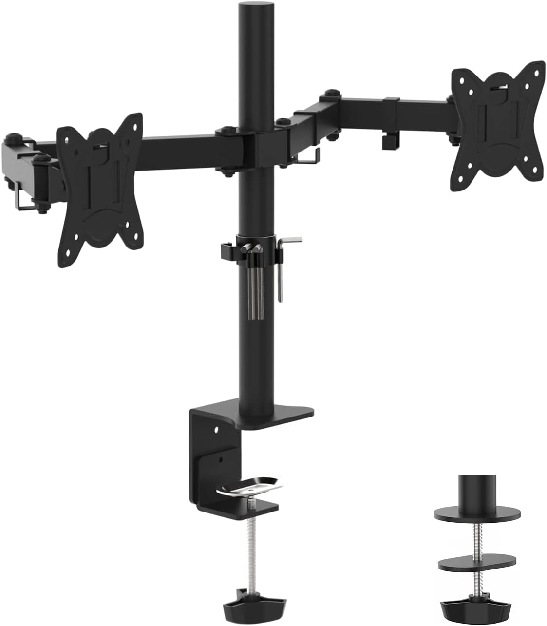 GRIFEMA Monitor Halterung 2 Monitore, für 13-32 Zoll Bildschirm, Monitor Stand Dual Monitor Arm Höhenverstellbar Drehungbar, Monitorhalterung Max 9Kg, Bildschirmhalterung Vesa 75x75/100x100, GB2001-2