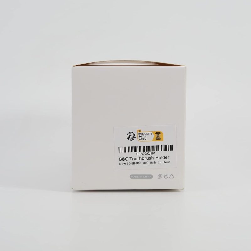 CORNERIA Zahnbürstenhalter Wand - Badezimmer an der Wand befestigter Zahnbürstenbehälter - Zahnpastaständer (4 Zahnbürstenfächer + 6 elektrische Zahnbürstenköpfe) (weiß)