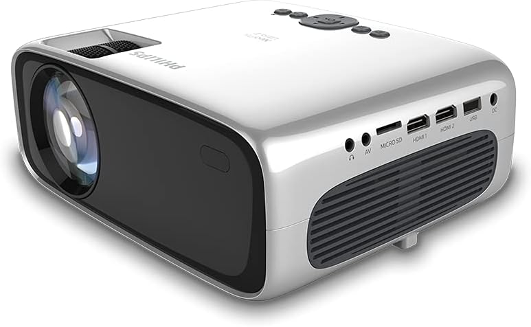 Philips NeoPix Ultra 2+, True Full HD Projector with Android TV Dongle, Chromecast Built-in, HDMI