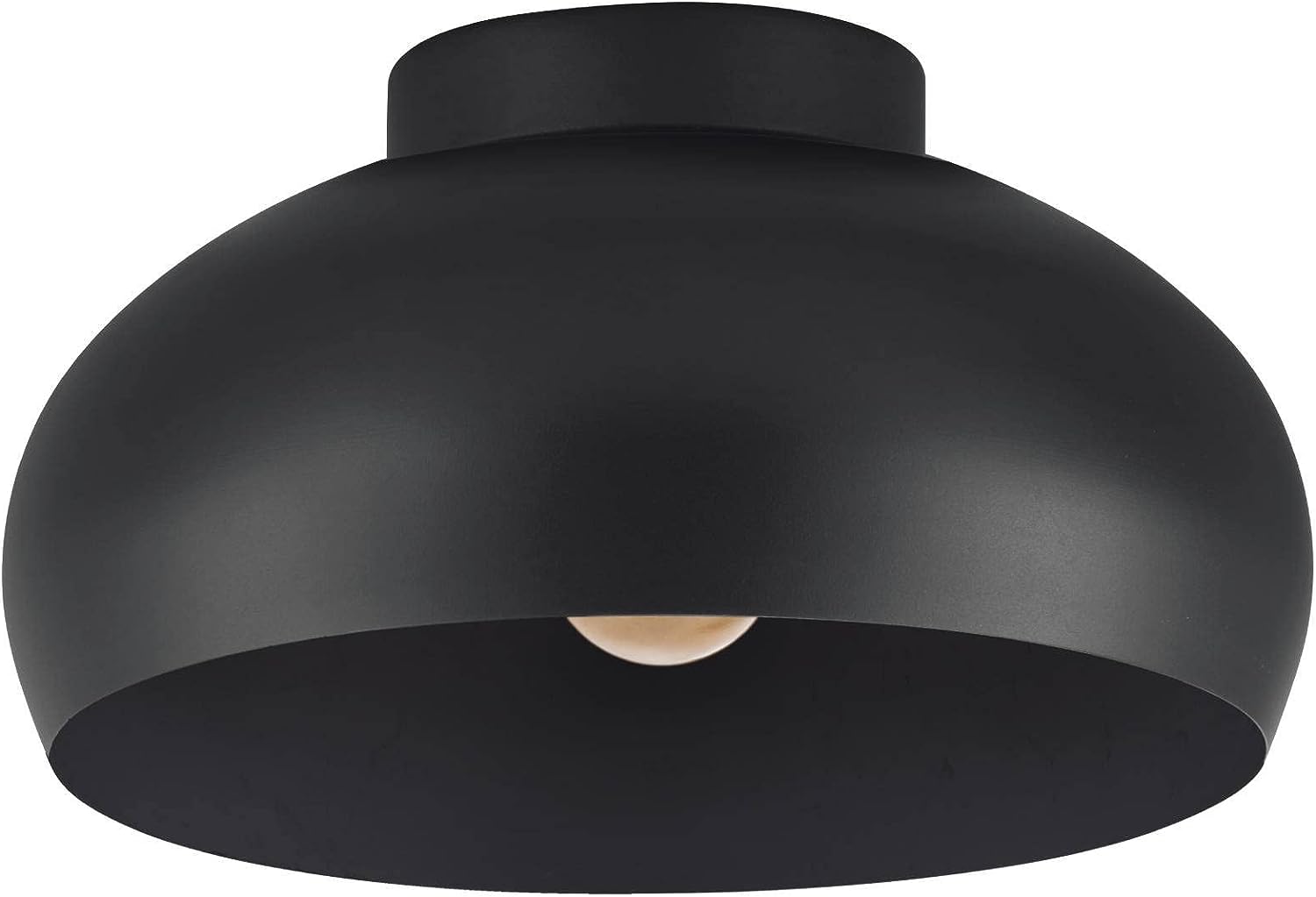 EGLO Deckenlampe Mogano 2, 1-flammige Deckenleuchte Industrial, Wohnzimmerlampe aus Metall in Schwarz, Flurlampe Decke, Deckenbeleuchtung mit E27 Fassung