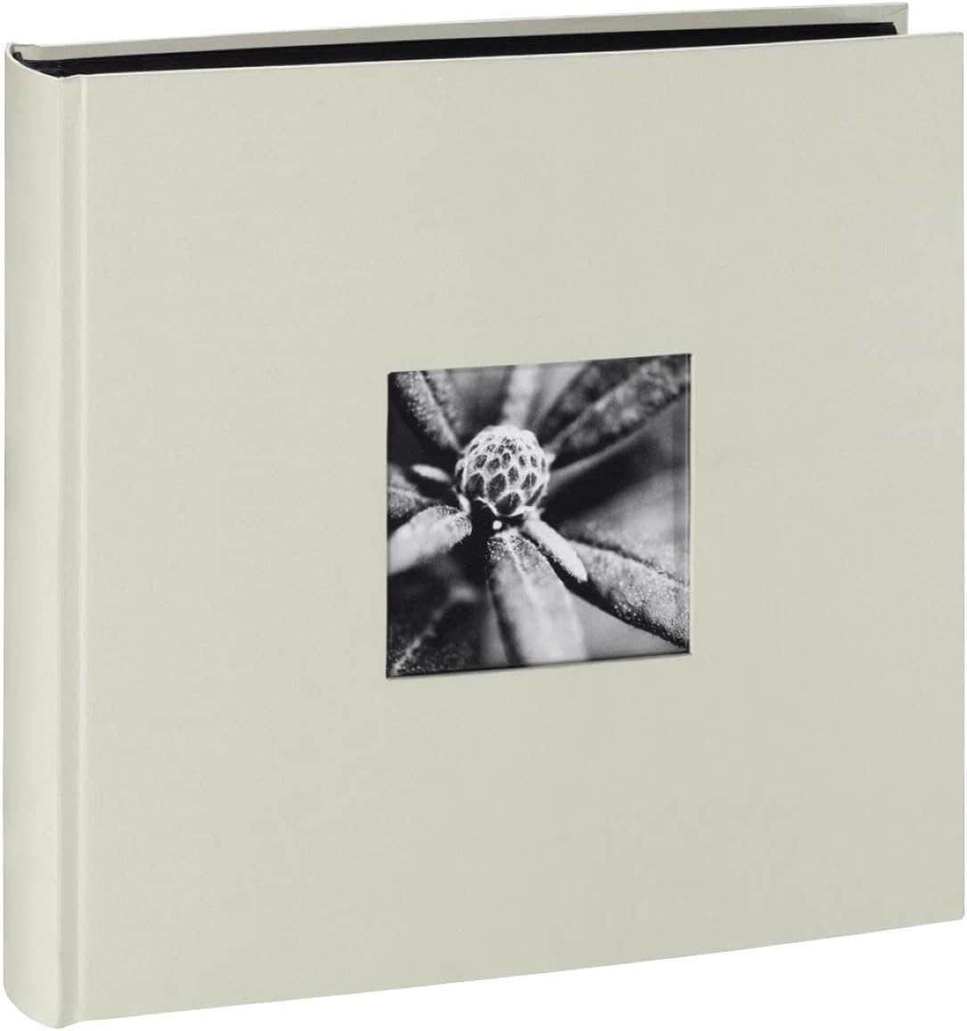 Hama Fotoalbum Jumbo 30x30 cm (Fotobuch mit 100 schwarzen Seiten, Hochzeitsalbum für 400 Fotos, Gästebuch zum Selbstgestalten und Einkleben) weiß