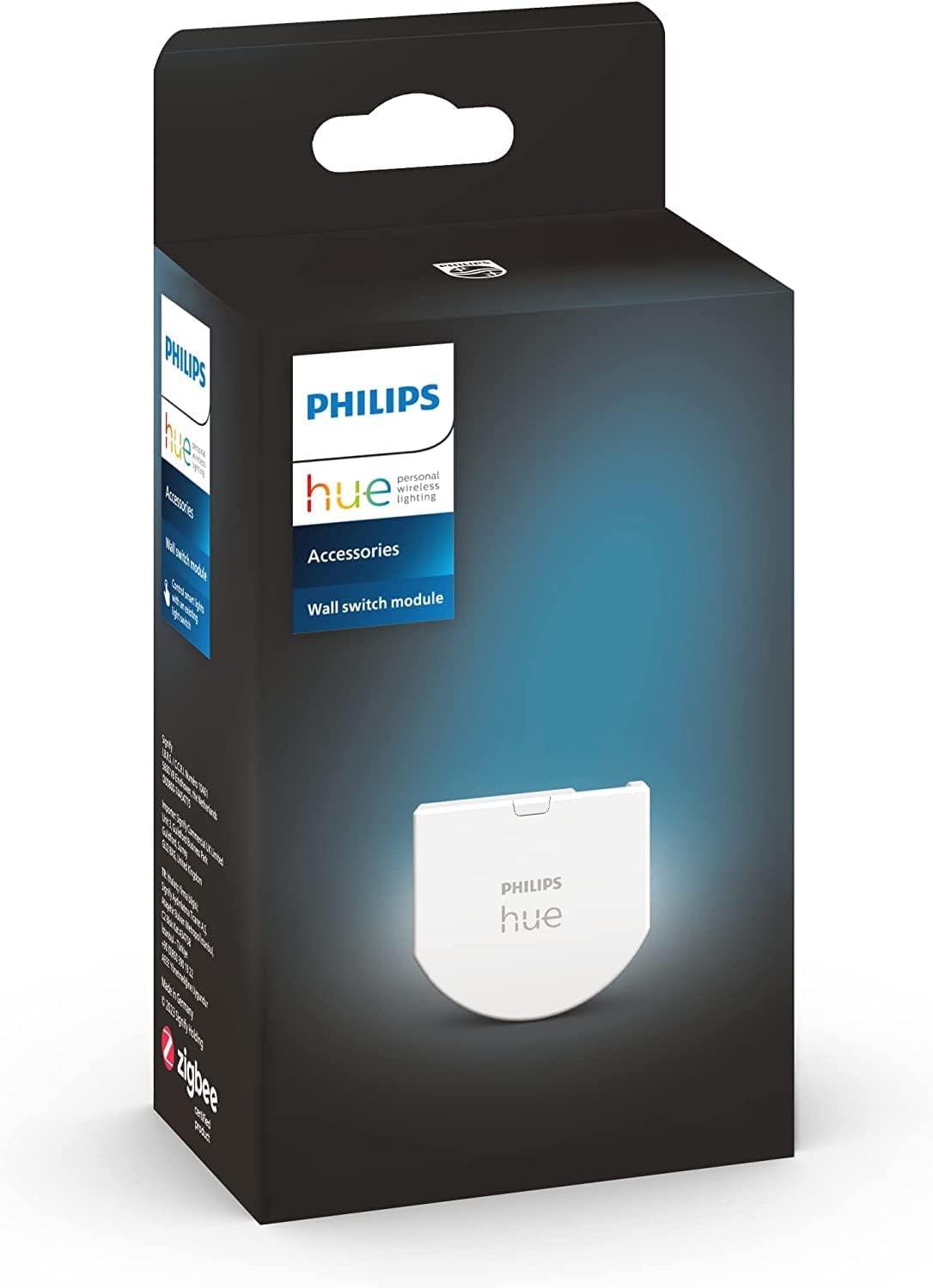 Philips Hue Wandschalter Modul, Einzelpack, ermöglicht ständige Erreichbarkeit von Hue Lampen, Installation hinter vorhandende Wandschalter, 1-er Pack, Weiß