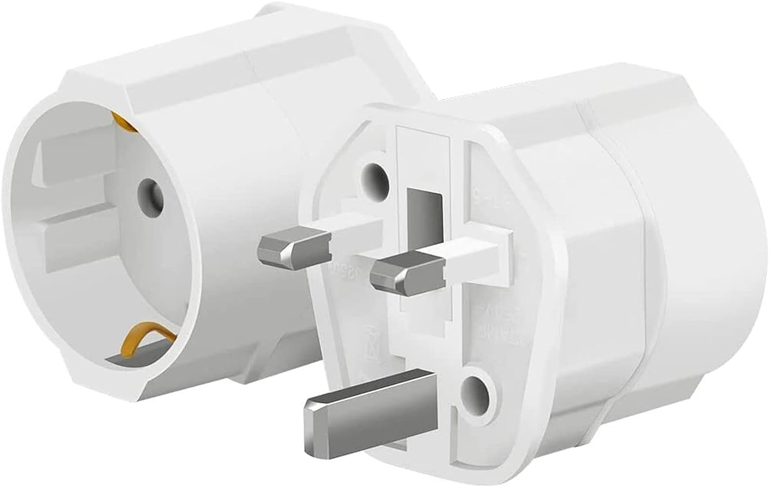 Superpow Reiseadapter UK Adapter England Deutschland Stecker, Steckdosenadapter Reisestecker Stromadapter für Irland, Großbritannien Wand Ladegerät Ladestation Steckdose, Reiseadapter Typ G