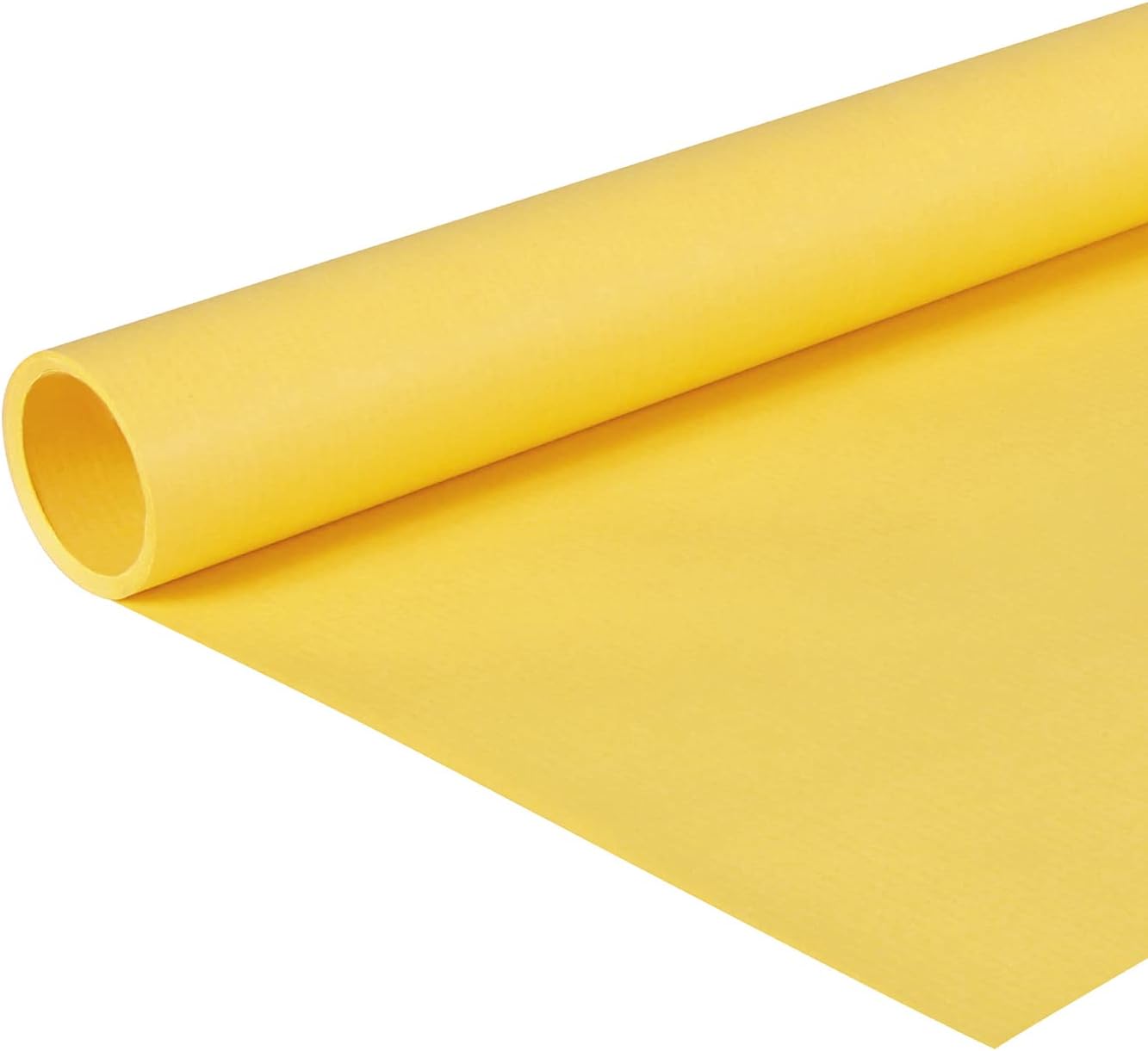 Clairefontaine 95715C - Rolle Kraftpapier, 3 x 0,70 m, 65 g, ideal für Ihre Bastelprojekte und DIY, Zitronengelb, 1 Rolle