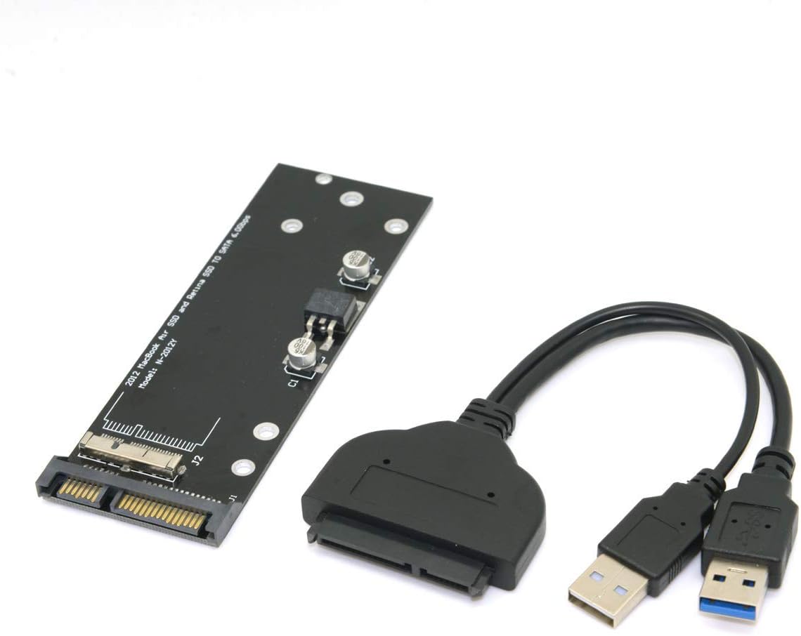 Chenyang USB 3.0 bis 12+6Pin SSD HDD an SATA 22Pin Hartplatten -Pattridge -Drive für 2010 2011 MC503 MC504 MC505 MC506 MC968 MC969 MC965 MC966 A1369 A1370 SSD