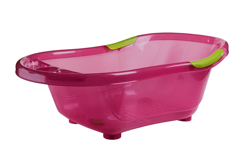 dBb Remond 306008 Badewanne, mit verschlussloch und rutschfesten Griffen Pink