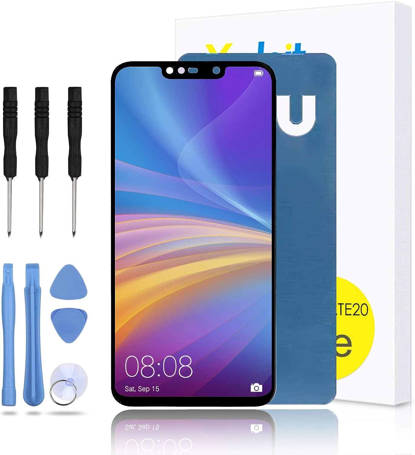 Yodoit Display für Huawei Mate 20 Lite LCD Bildschirm Ersatz Schwarz reparaturset, Digitizer Montage Glas Touchscreen Reparatur Ersatzbildschirm + Werkzeuge