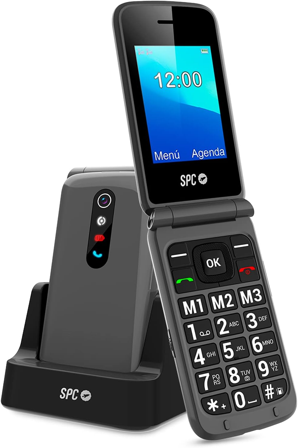 SPC Stella 2: Mobiles Klapphandy für Senioren, große Tasten, einfach zu bedienen, intelligenter Rufton und intelligente Benachrichtigungen, Ferneinstellung, SOS-Taste, USB-C, 3 Direktspeicher