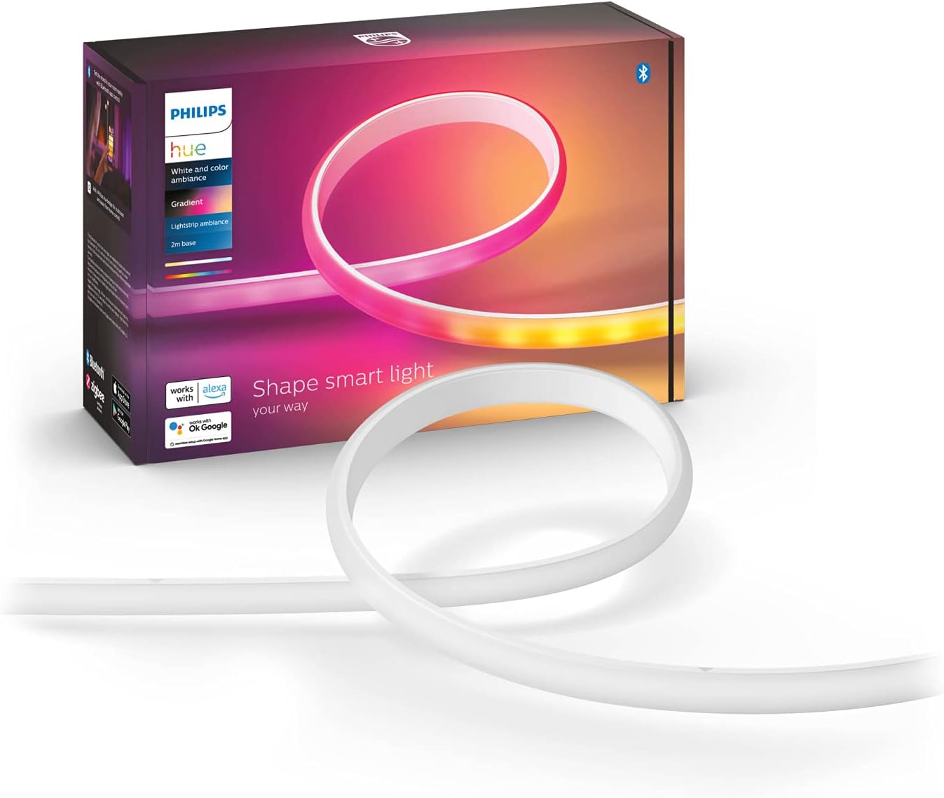Philips Hue Gradient Ambiance LED Lightstrip 2m Basis, Weiß, 929002994901