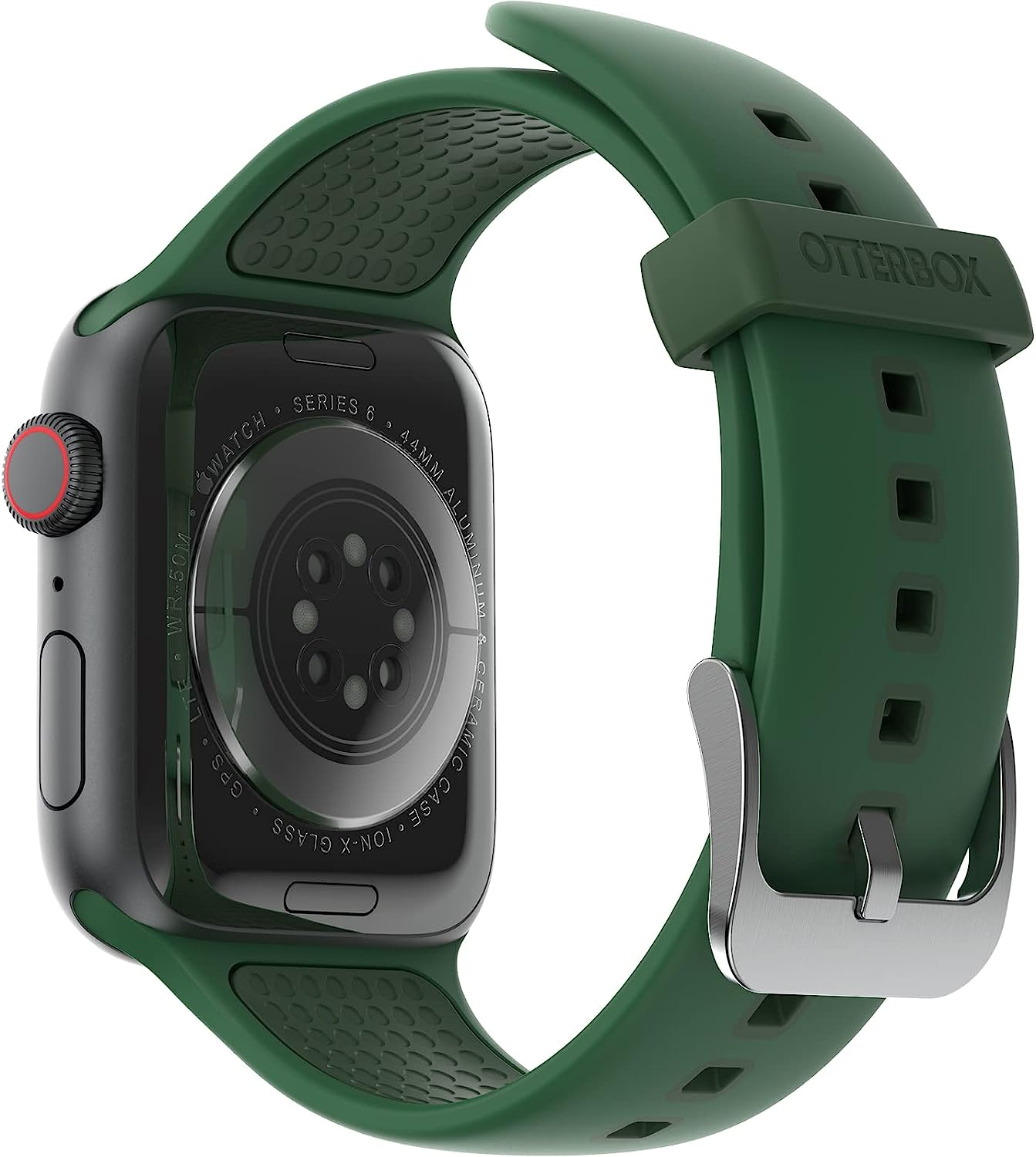 OtterBox All Day Uhrenarmband für Apple Watch Series 8/7/6/SE 2. gen/SE 1. gen/5/4/3 - 42mm/44mm/45mm, weiches, angenehmes und strapazierfähiges Silikonband für Apple Watch, Grün