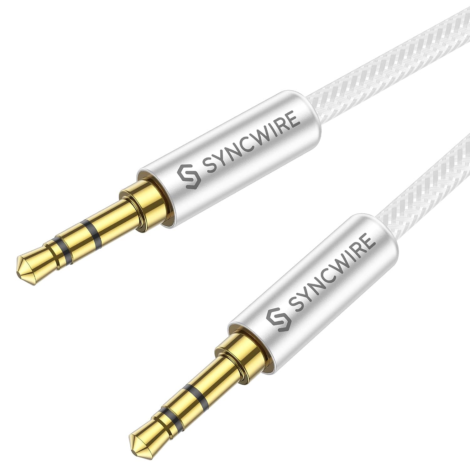 Syncwire Aux Kabel 3.5mm Audio Kabel - 0.5m Klinkenkabel für Kopfhörer, Apple iPhone iPod iPad, Echo Dot, Heim/KFZ Stereoanlagen, Smartphones, MP3 Player und Mehr - Nylon