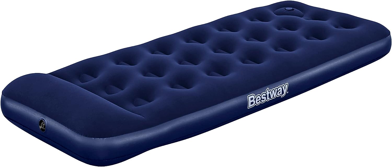 Bestway Luftbett Blue Horizon Step mit interner Fußpumpe Single XL/Lo 185 x 76 x 28 cm, Blau