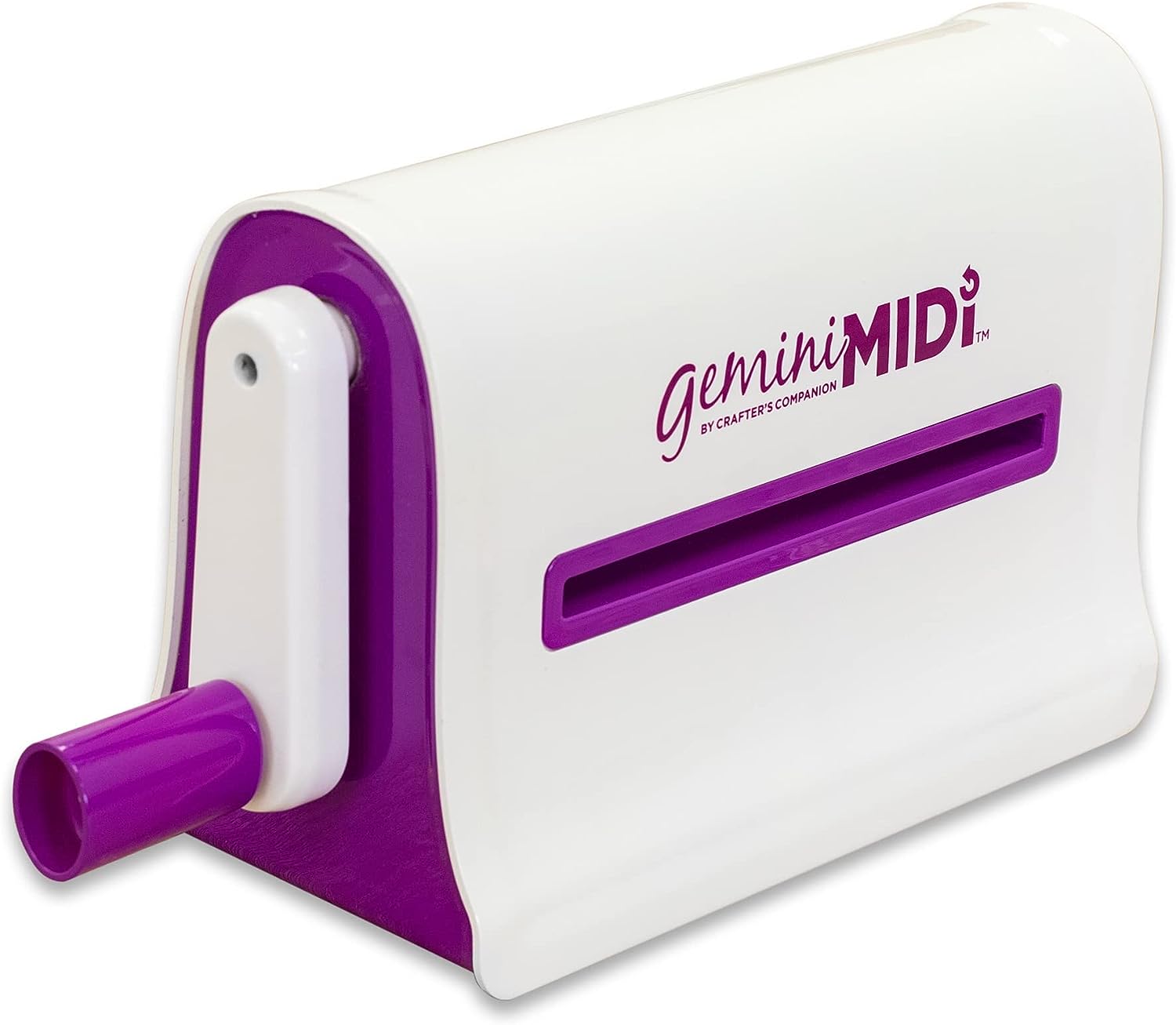 Gemini GEMMIDI-M-GLO Midi manuelle Stanz-und Prägemaschine für Scrapbooking, Kartenherstellung und Basteln, 15,2 x 22,9 cm große Öffnungsplatte, Weiß, One Size