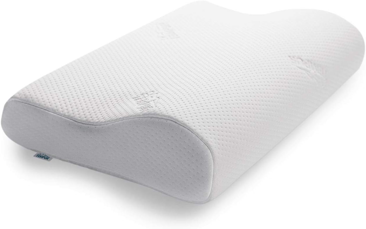TEMPUR Original Schlafkissen Memory Foam, ergonomisches Nackenstützkissen für Seiten- und Rückenschläfer, Liegefühl fest, S (50 x 31 x 8/5 cm), Weiß