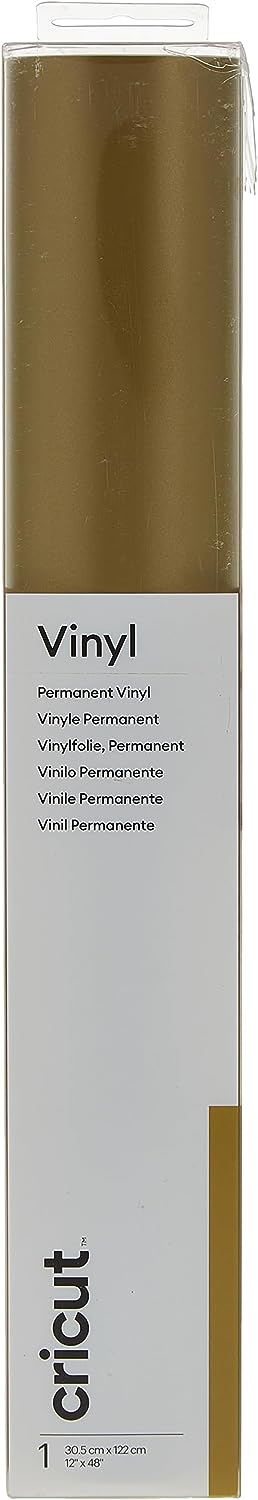 Cricut 2007715 Premium Vinyl – Permanent, Gold, One Size, 3 quadratmeter