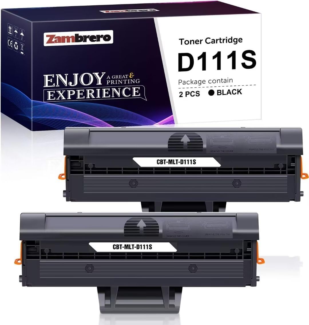 Zambrero D111S Toner Kompatibel mit Samsung MLT-D111S MLT-D111L für Toner Samsung Xpress M2070 M2070W M2070FW M2026W M2026 M2022W M2020 M2070F SL-M2070W SL-M2026W SL-M2026 M2022 M2020W (2 Schwarz)