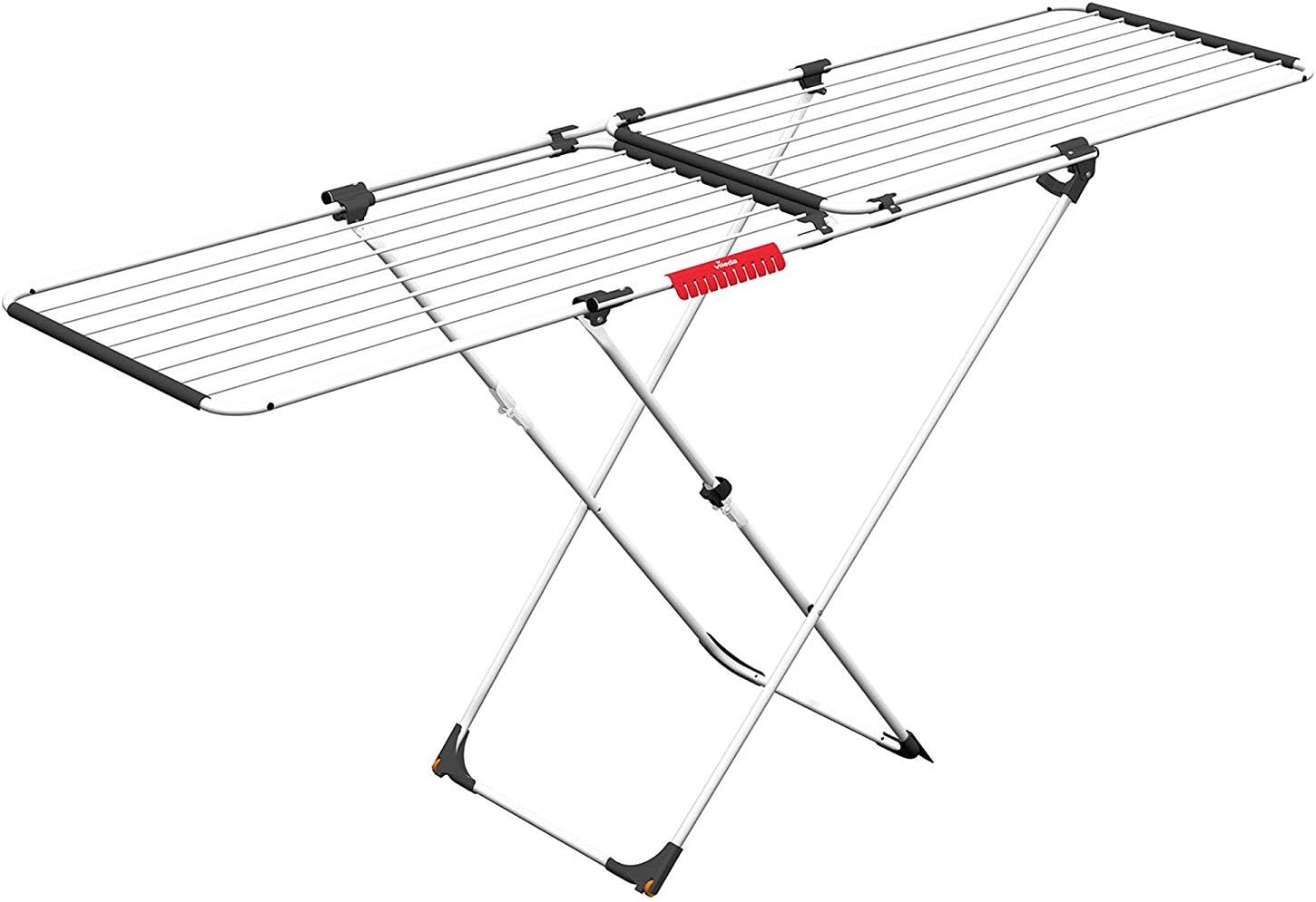 Vileda Doble Wäscheständer ausziehbar, 22m Trockenlänge, 61 x 19,5 x 130,5 cm, Weiß