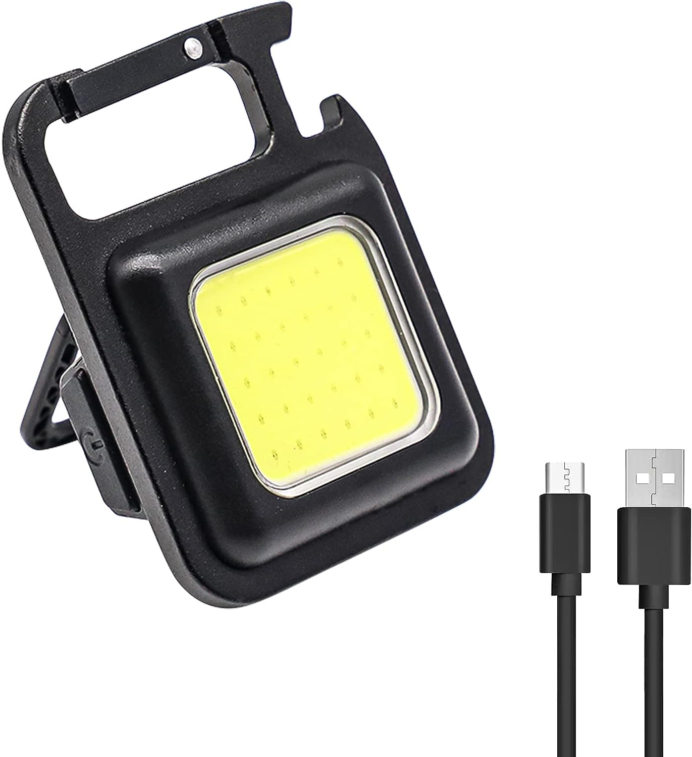 PNGOS Mini Kleine Taschenlampe Schlüsselanhänger Tragbare LED Arbeitsleuchte 800 Lumen USB Charging Magnetische Basis Mit Flaschenöffner Für Camping Wartung Notbeleuchtung(1 Pieces)