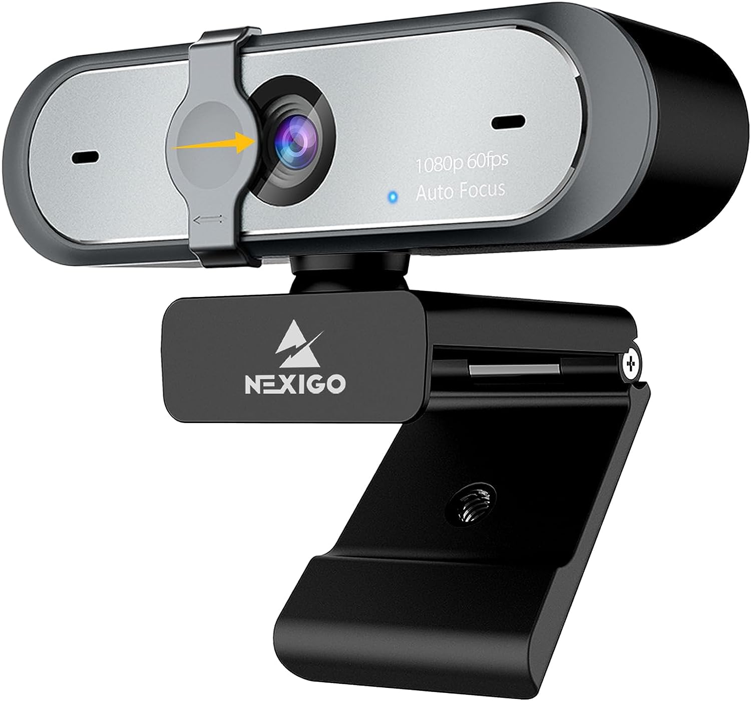 NexiGo N660P 60FPS 1080P Webcam mit Softwaresteuerung, Dual-Mikrofon & Abdeckung, AutoFocus, HD USB Computer Webkamera, für OBS Gaming Zoom Skype FaceTime Teams